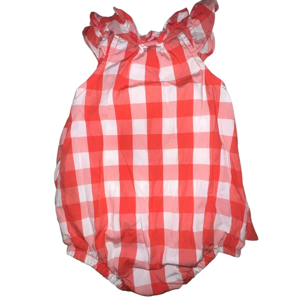 Carter's Red and White Checkered Diaper Cover